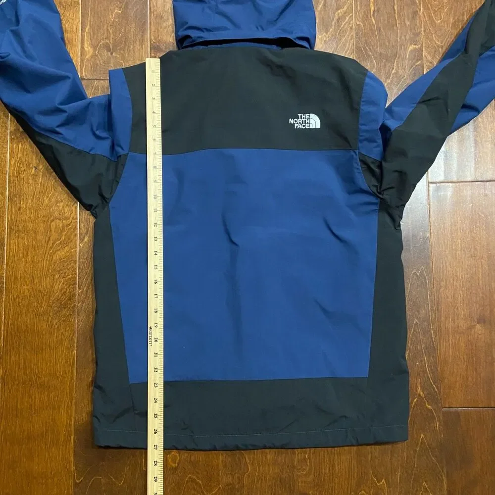 The North Face Vintage Dryvent Nylon Shell Navy Black Jacket Men's Size Small
